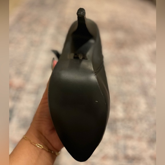 SPIRIT Black Buckle & Strap Dress Up High Heel Boots Zipper Size L 9/10 - Picture 6 of 6